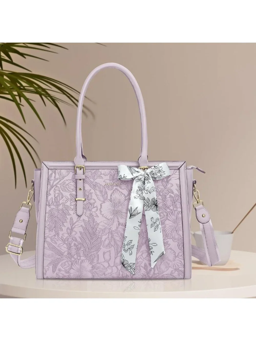 Stylish PU Leather Tote Bag for Women - Fits 17-17.3 inch Laptops, Chic